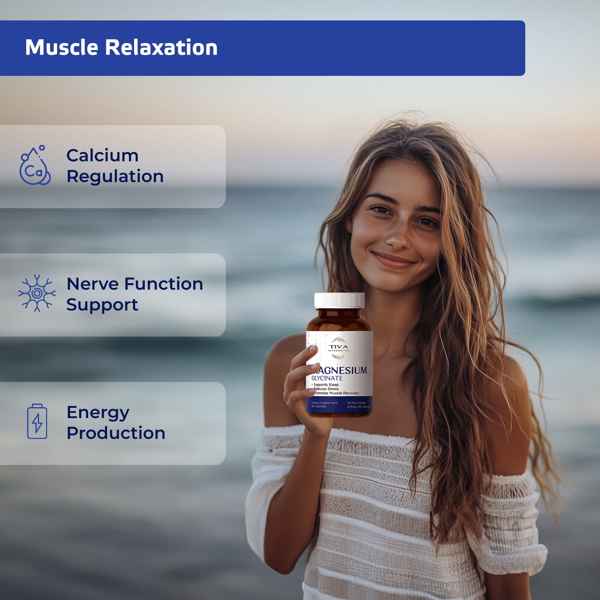 Magnesium Glycinate capsules in a health setting