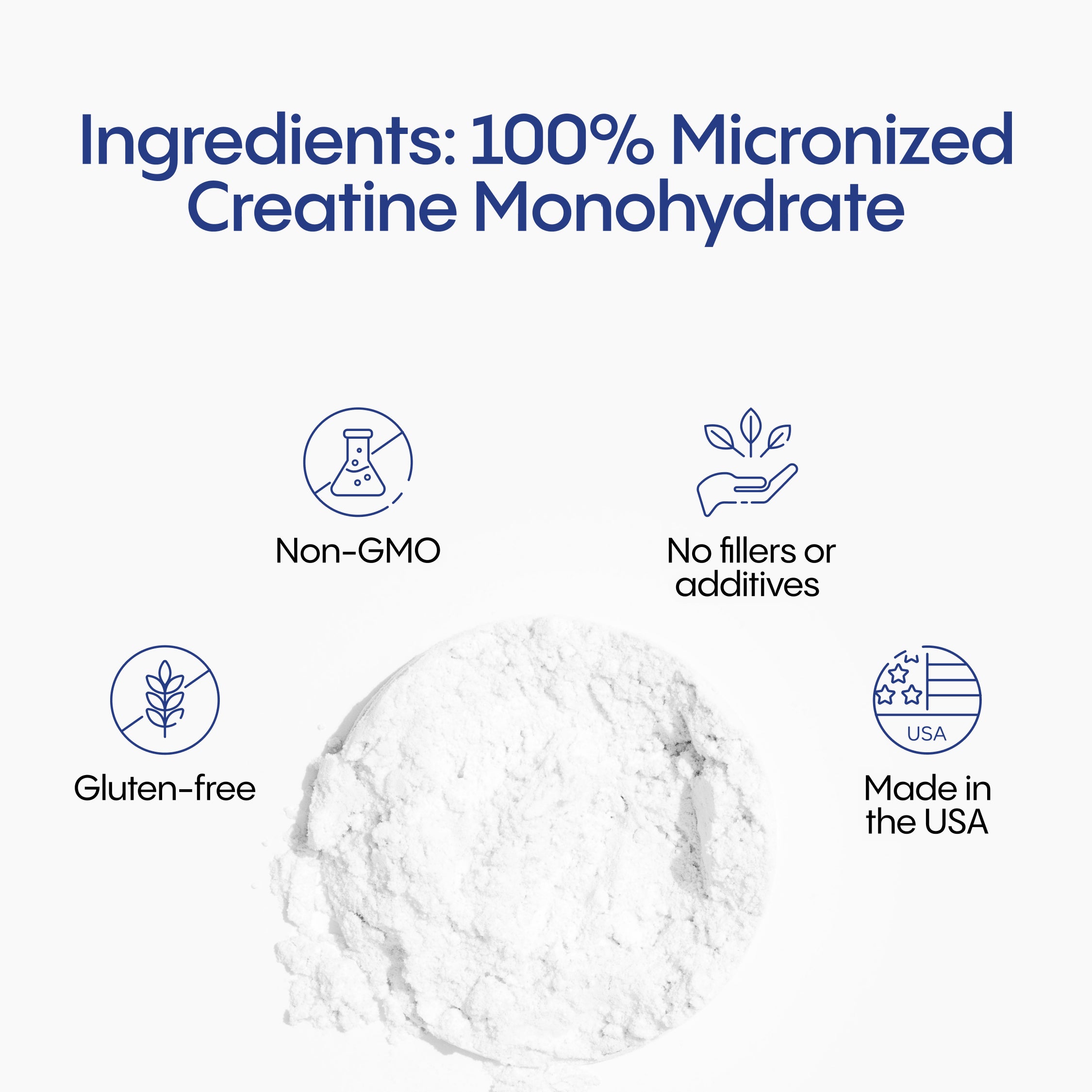 Close-up of Pure Creatine Monohydrate powder