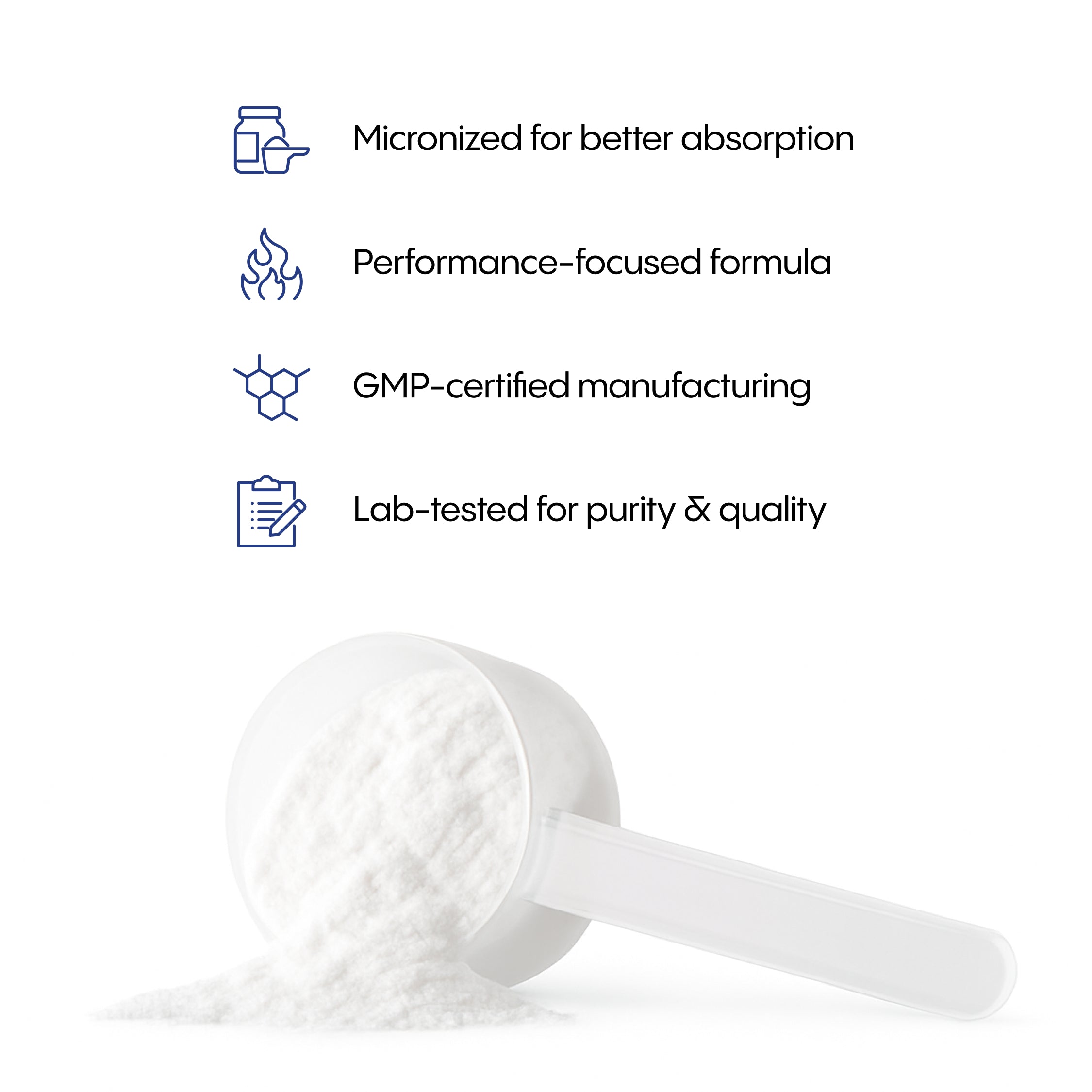 Resealable pouch of Pure Creatine Monohydrate